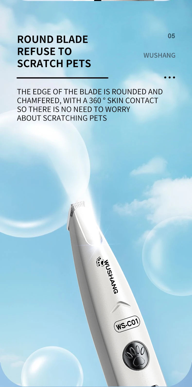 Waterproof Electric Trimmer with LED